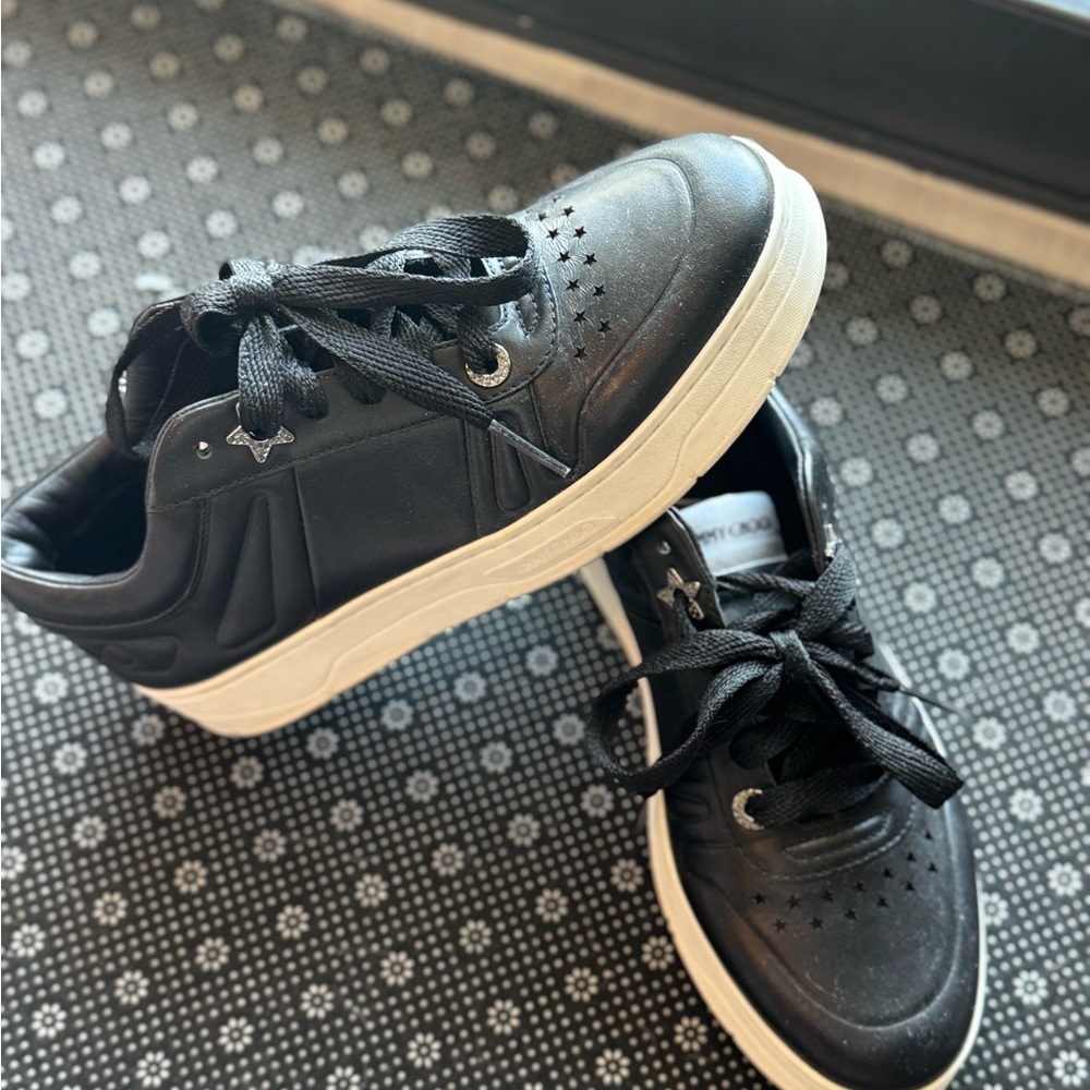 Jimmy Choo platform sneakers in black